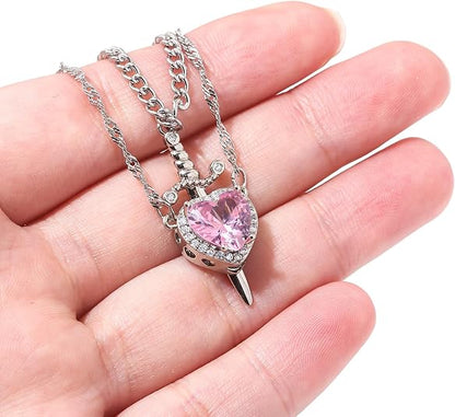 Corazón & Espada™ | Pareja de Collares Promesa
