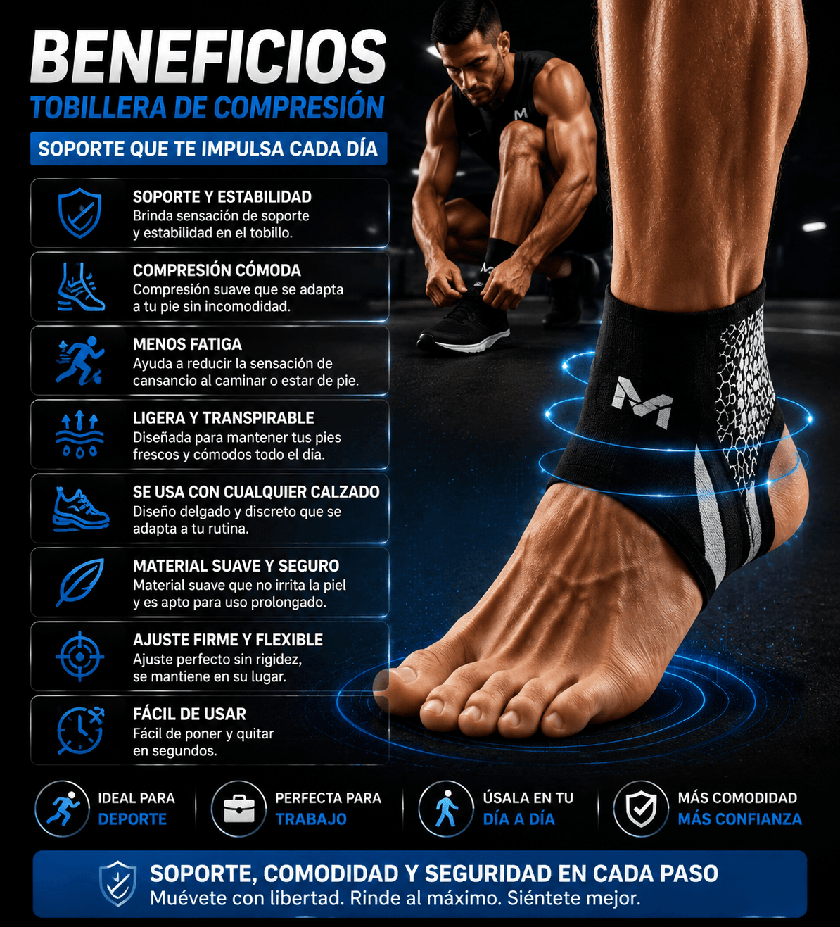 Tobillera de Compresión Pro™ | Vuelve a Caminar, Correr y Entrenar con Confianza