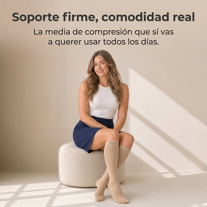 Medias Terapeuticas de Compresión 15-20 mmHg | Piernas más descansadas y cómodas durante el día