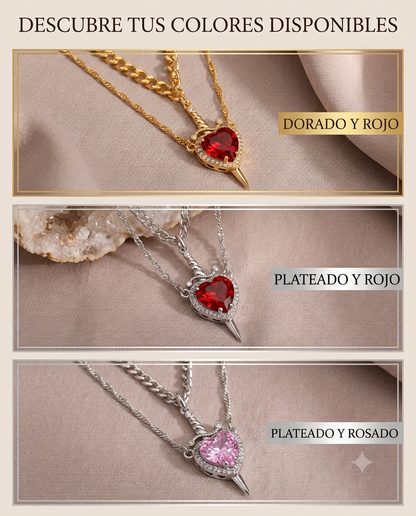 Corazón & Espada™ | Pareja de Collares Promesa
