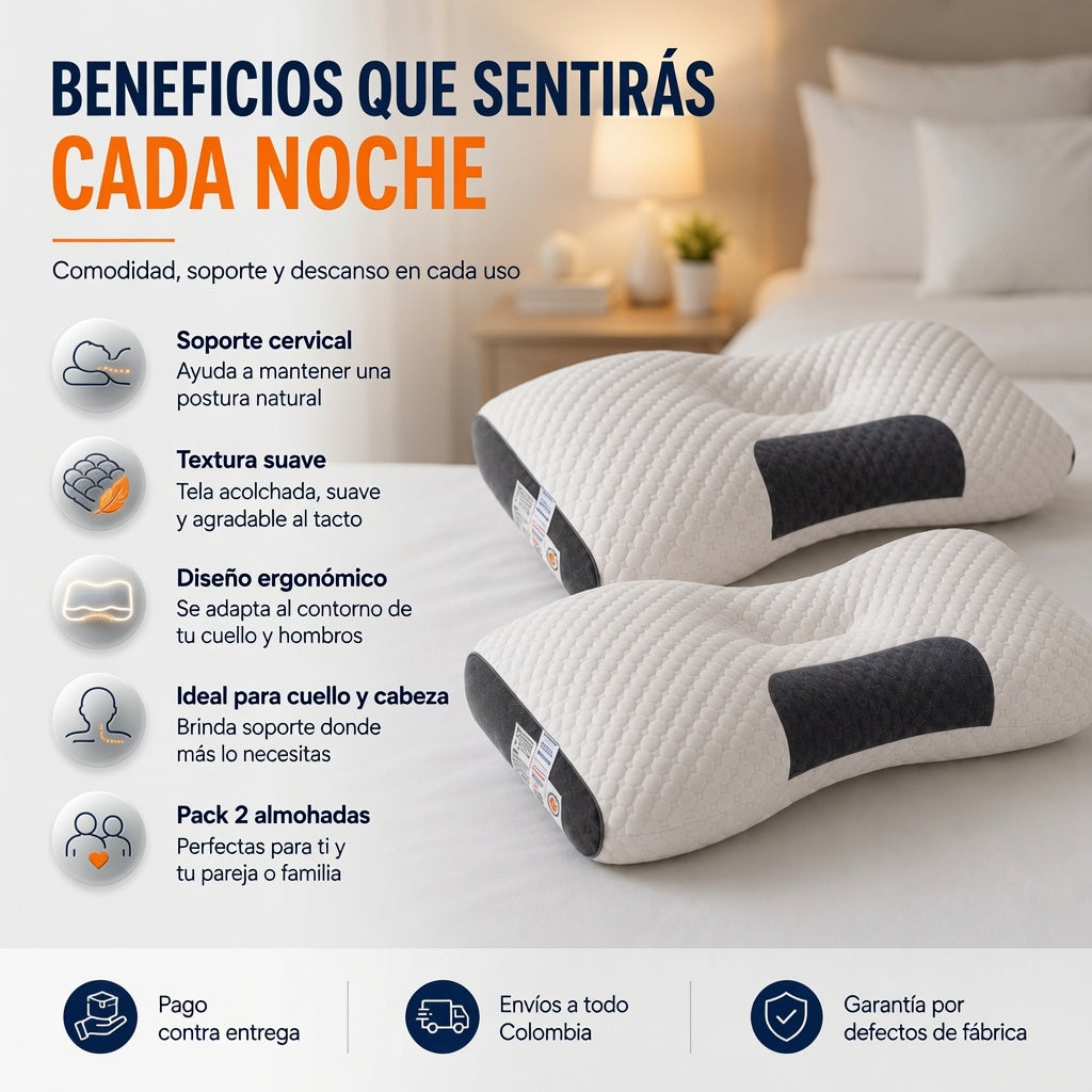 Almohada Ortopédica Cervical Cero es 3® | Despierta Renovado, Descansa Como Nunca
