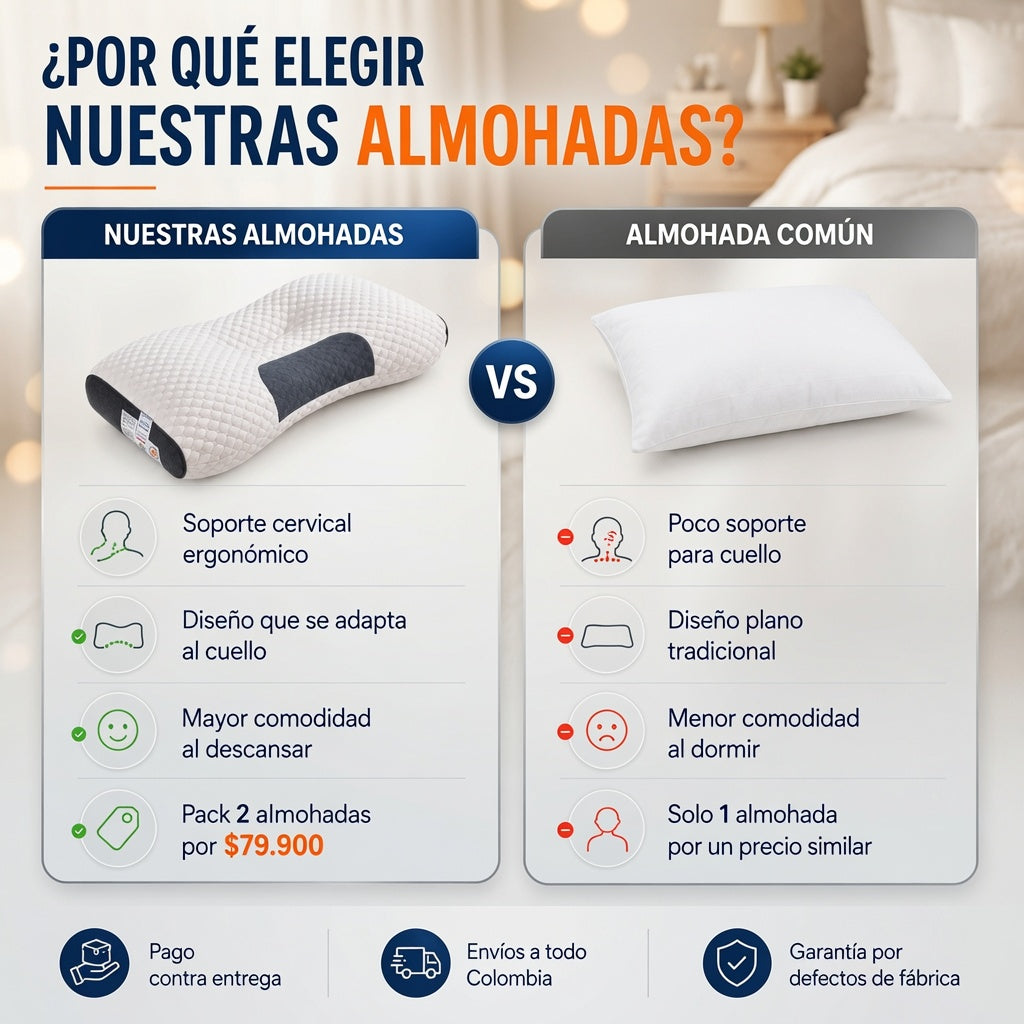 Almohada Ortopédica Cervical Cero es 3® | Despierta Renovado, Descansa Como Nunca